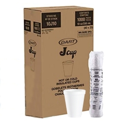 Dart 10 oz Insulated Foam Cups (Case of 1000)